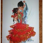 Spanien Tanz - Kleid aus Stoff