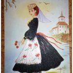 Abruzzo - costume Regionale - Bestickte Karte