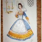 Bretonne - Tracht - Bestickte Karte