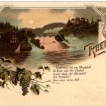 Gruss vom Rheinfall - Litho