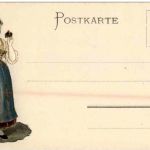 Gruss aus Appenzell - Frau mit Tracht auf Rückseite