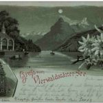 Gruss vom Vierwaldstätter See - Litho
