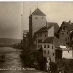 Brugg - Schwarzer turm mit Aarebrücke