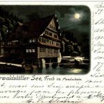 Treib im Mondschein - Litho