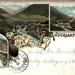 Gruss aus Andermatt - Litho