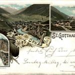 Gruss vom St. Gotthard - Litho