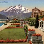 Weggis - Der Quais mit Pilatus