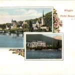 Weggis - Hotel Beaurivage und Löwe - Prägekarte