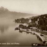 Weggis mit neuem Quai und Pilatus