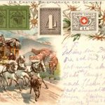 Die ersten Briefmarken der Schweiz - Litho - Postkutsche