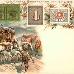 Die ersten Briefmarken der Schweiz - Litho - Postkutsche