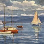 Zürichsee - Künstlerkarte Paolo Kutscha