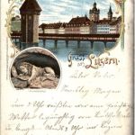 Gruss aus Luzern - Litho