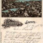 Gruss aus Luzern - Litho