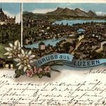Gruss aus Luzern - Litho
