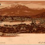 Gruss aus Luzern - Litho