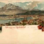 Gruss aus Luzern - Litho