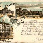 Gruss aus Luzern - Litho - Restaurant Rosengarten