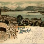 Gruss aus Luzern - Litho