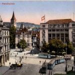 Zürich - Paradeplatz mit Tram