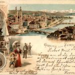 Gruss aus Zürich - Litho