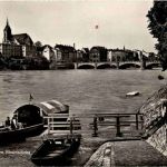 Basel - Mittlere Rheinbrücke mit Fähre
