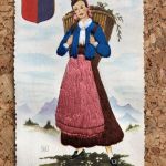 Tessin - Karte bestickt