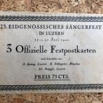 Luzern - 3 Offizielle Festpostkarten Sängerfest 1922 mit Original Umschlag