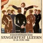 Luzern - 3 Offizielle Festpostkarten Sängerfest 1922 mit Original Umschlag
