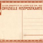 Luzern - 3 Offizielle Festpostkarten Sängerfest 1922 mit Original Umschlag