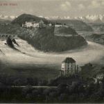 Rheinfall und die Alpen