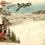 Gruss aus den Bergen - Litho