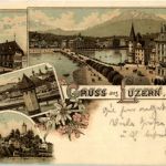 Gruss aus Luzern - Litho