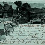 Gruss vom Vierwaldstätter See - Litho