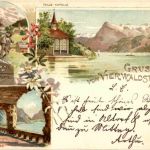 Gruss vom Vierwaldstättersee - Litho