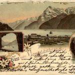 Gruss vom Vierwaldstättersee - Litho