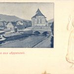 Gruss aus Appenzell - Prägekarte mit Tracht auf Rückseite