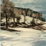 Schneeschmelze - Riesengebirge - Künstlerkarte Friedrich Iwan