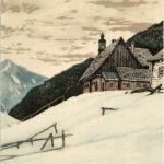 Glockenhaus im Lurtzgrund - Riesengebirge - Künstlerkarte Friedrich Iwan