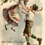 Tiroler Schuhplattler - Prägekarte