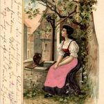 Am Brunnen vor dem Tore - Prägekarte