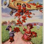 Kinder mit Flugzeug