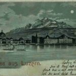 Gruss aus Luzern - Litho
