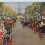 Sevilla - Paseo de coches de la feria - Künstlerkarte M. Bertuchi