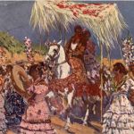 Romeria del Rocio - Künstlerkarte M. Bertuchi