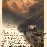 Gruss aus Interlaken - Litho
