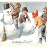 Künstlerkarte Schneemann