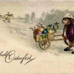 Frohe Ostern - Hase und Kutsche