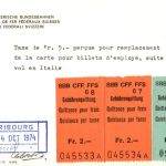 SBB Fribourg Gebührenquittung