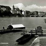 Basel - Mittlere Rheinbrücke mit Fähre